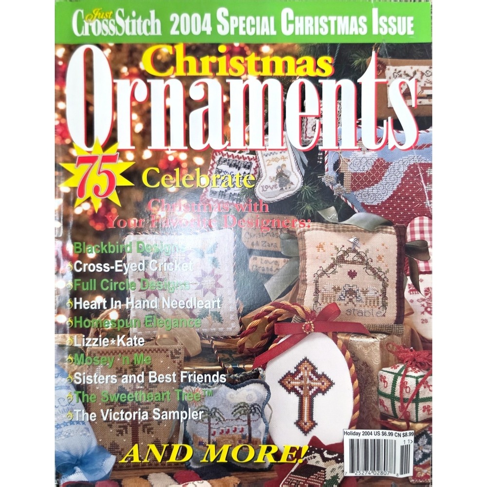 Just CrossStitch magazine 2004 special holiday issue patterns vintage